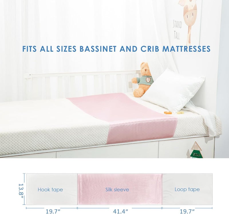 PROMEED 2 Pack 100% Mulberry Silk Crib Sheet for Baby Hair, 23 Momme Silk Bassinet Slip for Baby Bald Spots, Soft and Safe Silk Cot Sleeve for Everyday Use (Pink) - Image 5